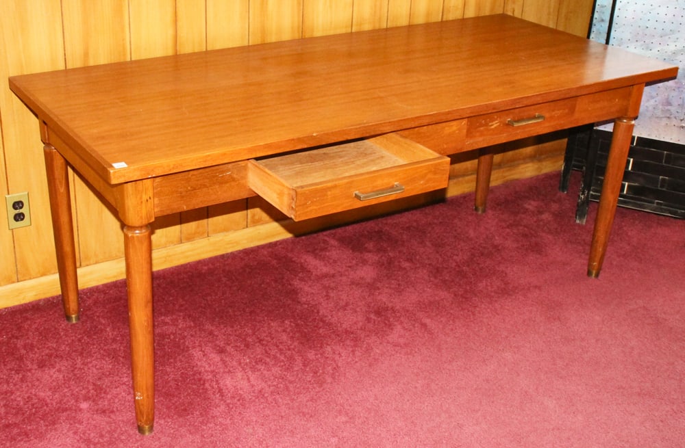 Hardwood Two-Drawer Table - 5