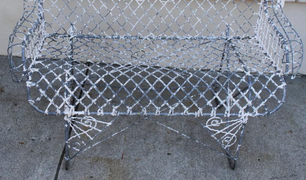 Antique Wire Bench - 4