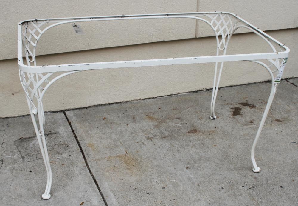 Outdoor Table, Painted White - 2