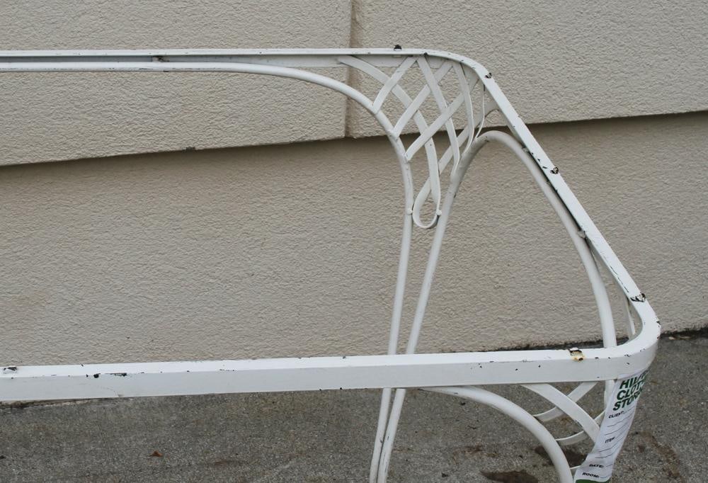 Outdoor Table, Painted White - 5