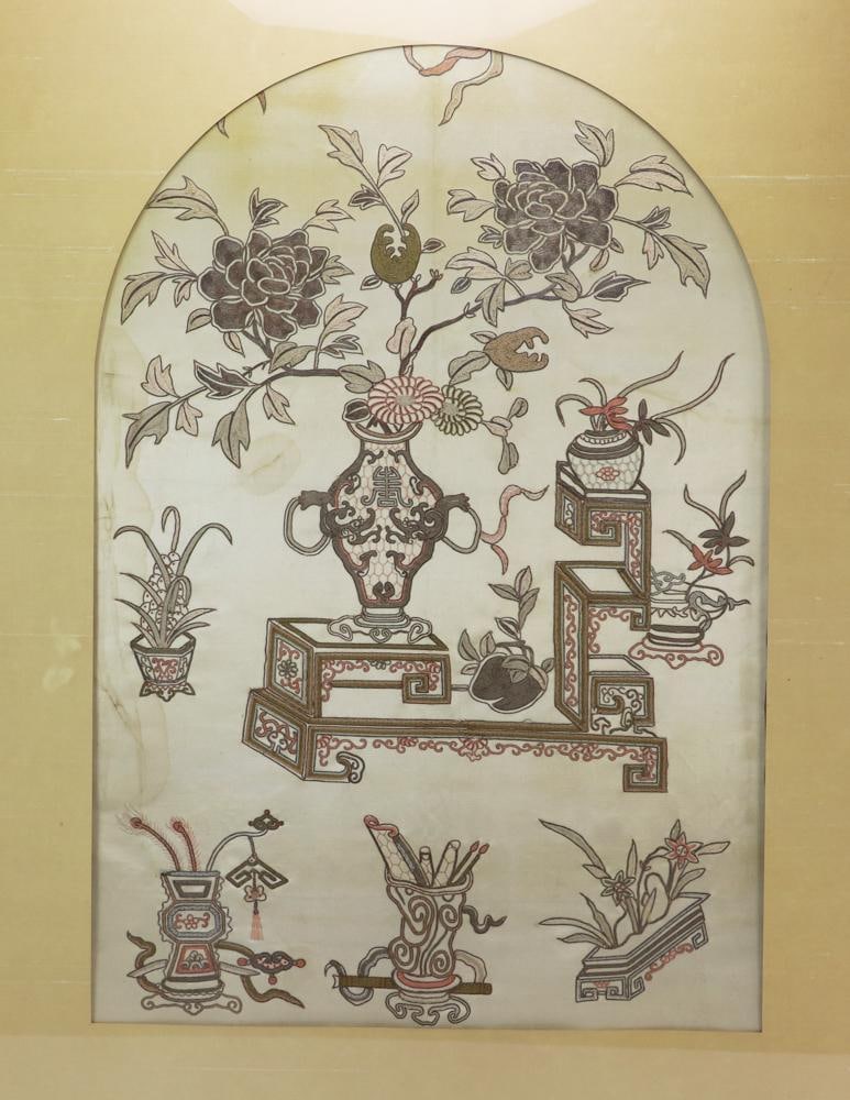 Chinese Needlework on Silk - 2