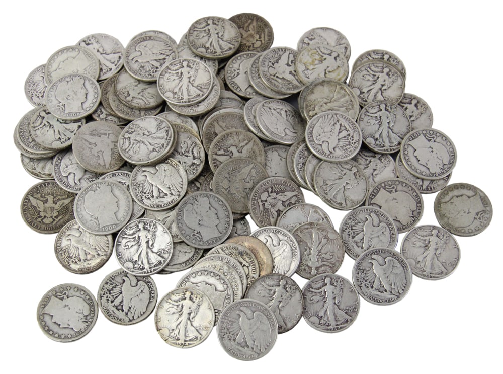 Silver Walking Liberty and Barber Half Dollars (1 of 6)