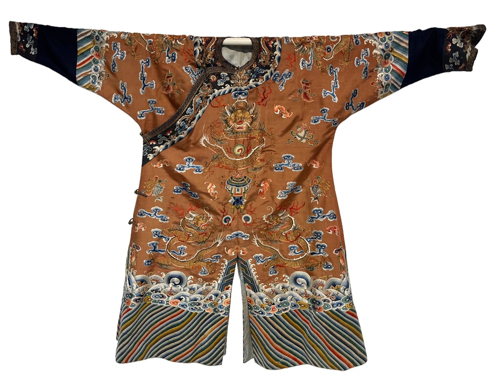 Important Chinese Silk Dragon Robe, Qing Dynasty (1 of 17)