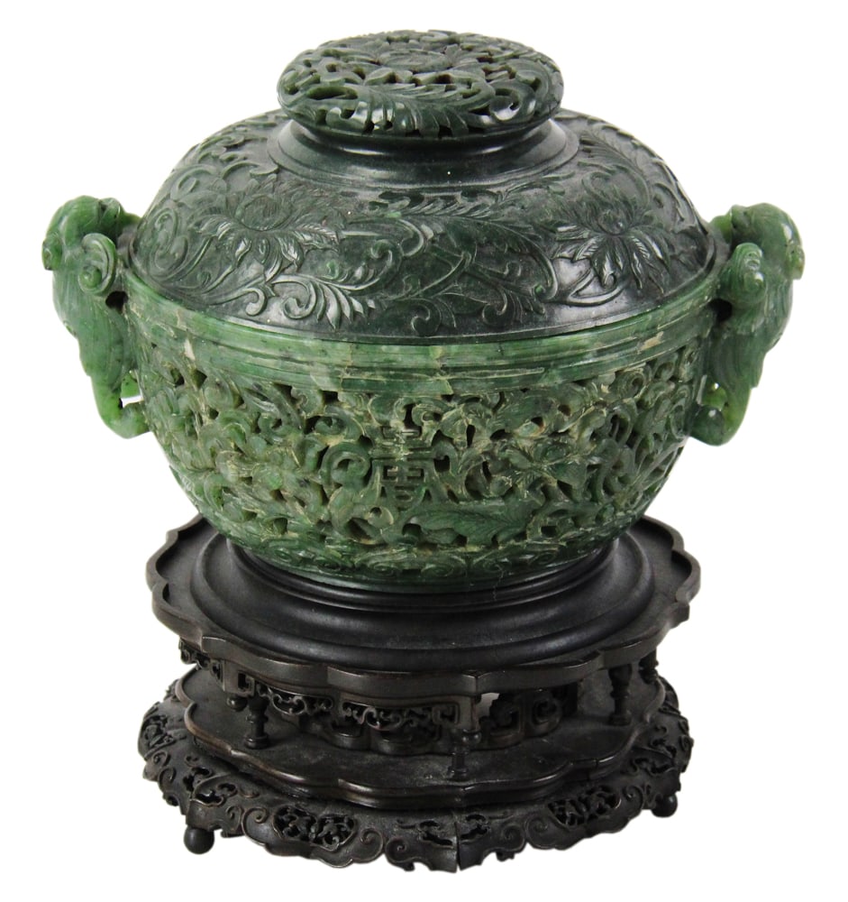 Rare Chinese Imperial Palace Jade Incense Burner (1 of 20)