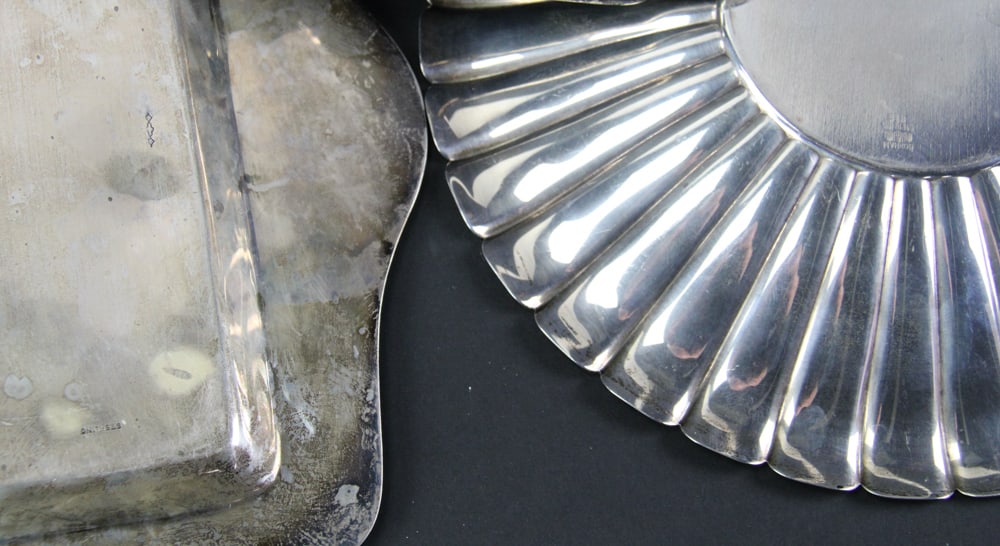 Three Sterling Trays - 8
