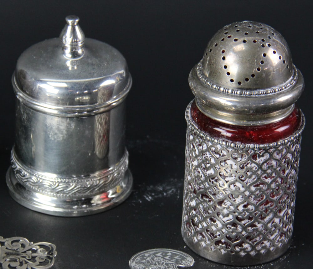 Silver Objets de Vertu, Coconut Cup, Muffineer, etc. - 4