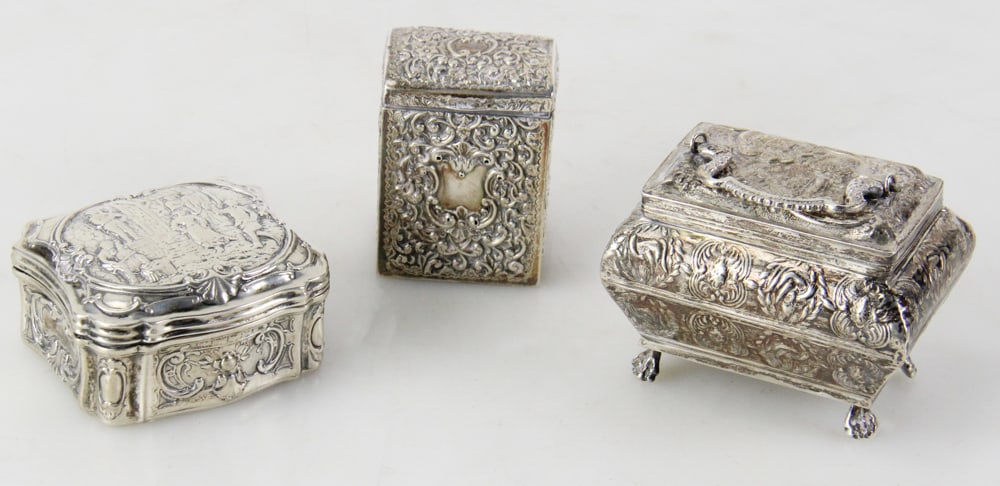 Three Repousse Silver Boxes (1 of 12)