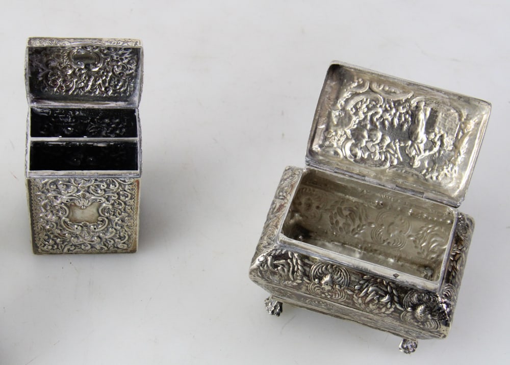 Three Repousse Silver Boxes - 9