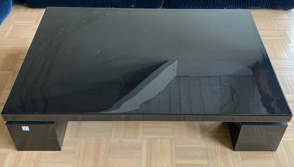 Black Lacquered Coffee Table and Side Table - 2