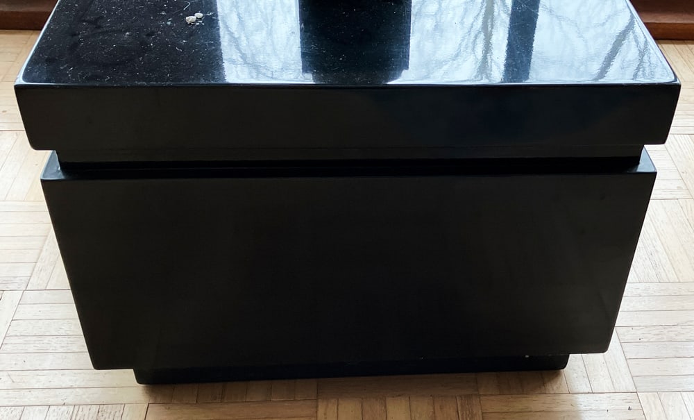 Black Lacquered Coffee Table and Side Table - 6