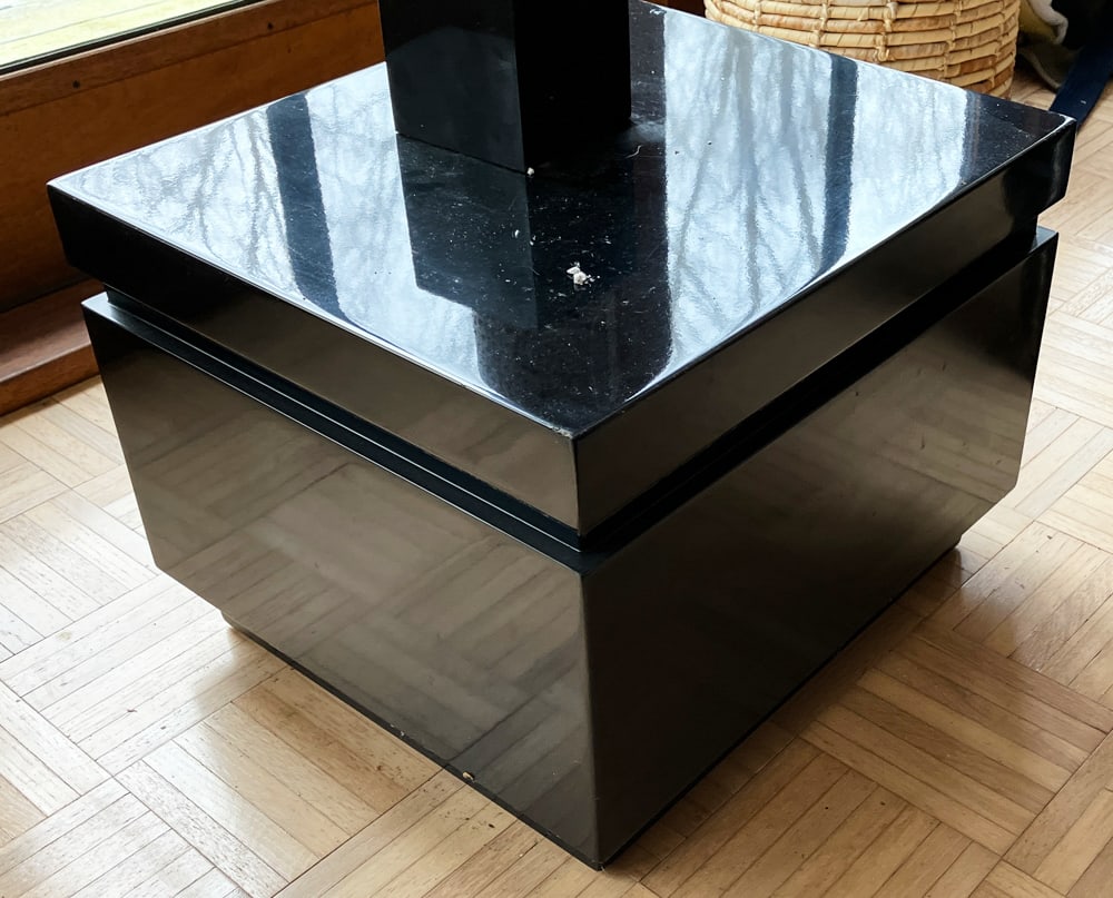 Black Lacquered Coffee Table and Side Table - 7