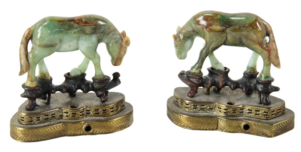 Pair of Chinese Qing Dynasty Jade Horses (1 of 5)