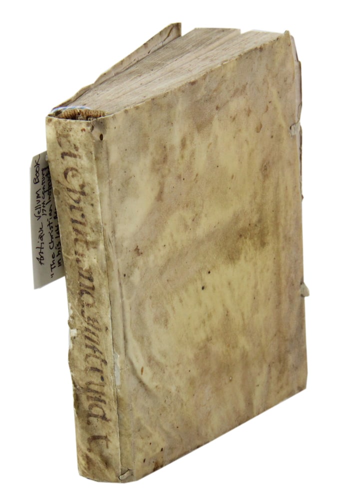 17thC Vellum Book, The Christian Instructed in His Law: 17th century vellum book "The Christian Instructed in His Law", Moral and Doctrinal Discourses, published in Barcelona, Spain. Provenance: Palm Beach, Florida estate.