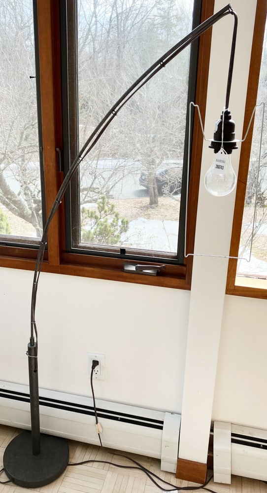 Contemporary Finished Black Metal Floor Lamp (1 of 4)