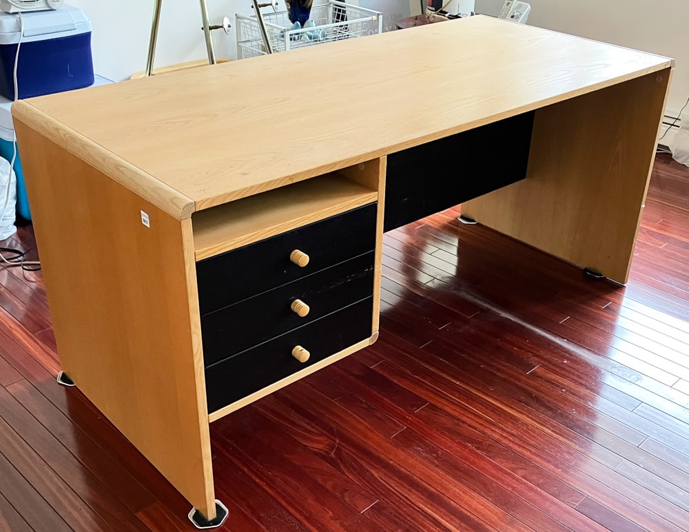 Contemporary Oak Desk - 4