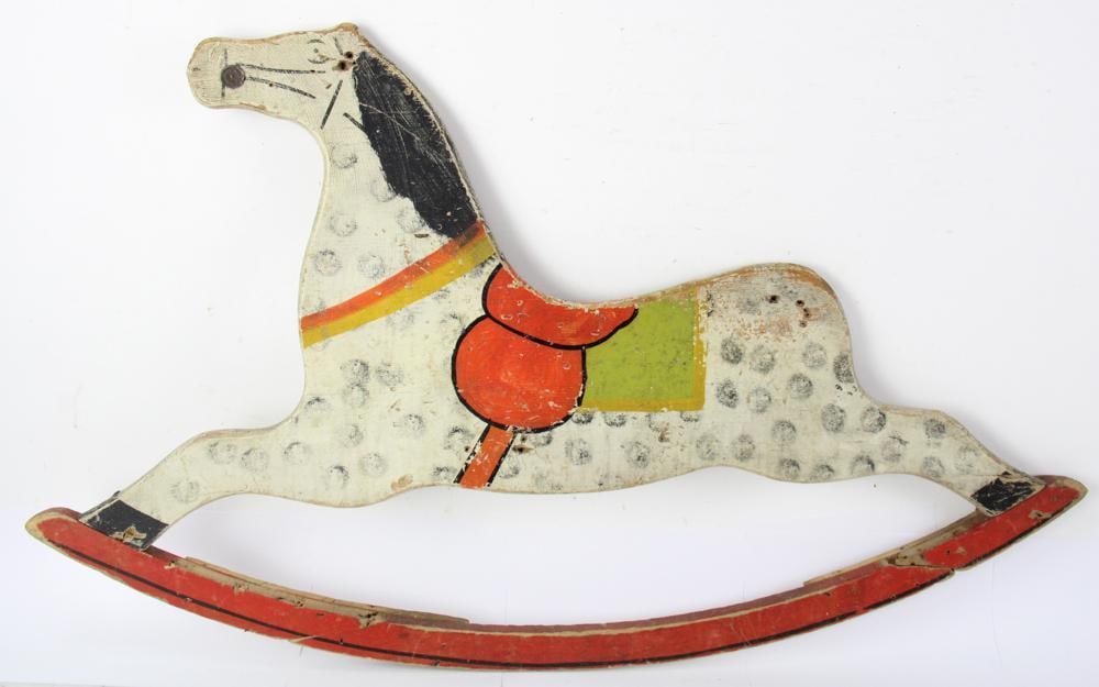 Vintage Painted Side of Rocking Horse (1 of 5)