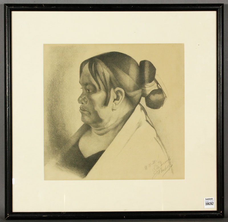 Imhoff, Lithograph: Joseph Adam Imhoff (New Mexico, New York, 1871-1955), lithograph on paper, titled, dated, signed in pencil lower right, 1942, 13 1/2" x 14", 21 1/4" x 21 1/2" (frame).