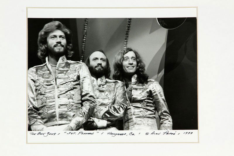 Pappe, "The Bee Gees, 'Sgt. Peppers,' 1978, Hollywood,: Alan Pappe, "The Bee Gees, 'Sgt. Peppers,' 1978 Hollywood, CA," photograph autographed and mounted by Alan Pappe, 6 1/4" x 9 1/4". Provenance: From the Alan Pappe Archives. Born in Los Angeles, CA, Pa