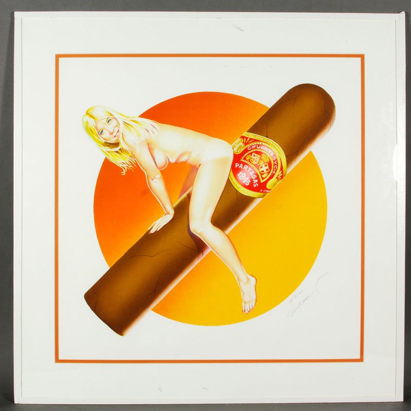 Ramos, "Hav a Havana," Lithograph: Mel Ramos, "Hav a Havana," lithograph, 1999, hand signed and numbered of 12, 23" x 23".