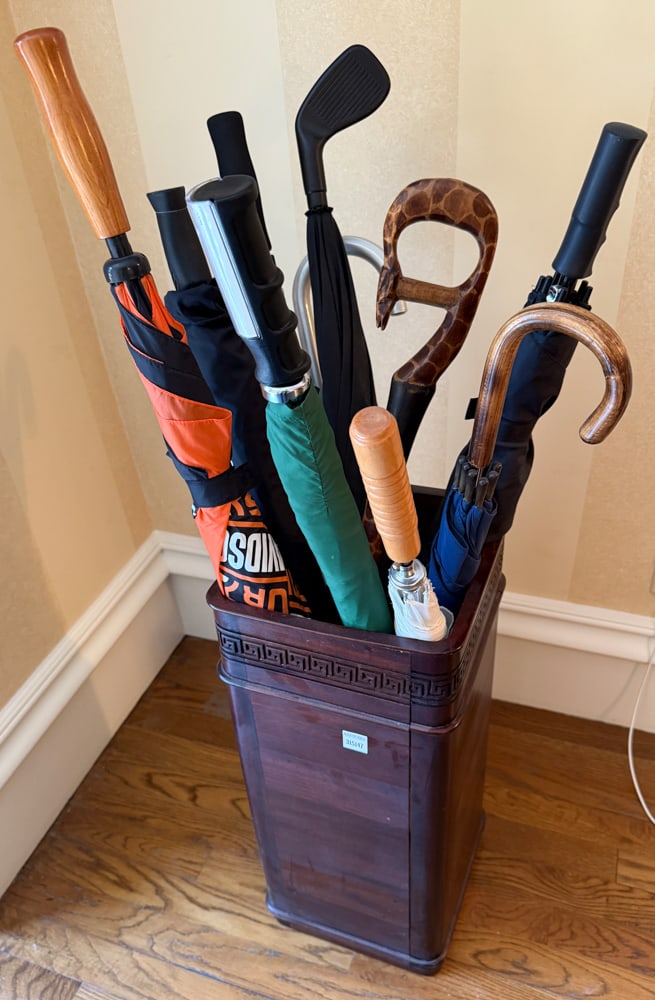 Umbrella Bucket with Umbrellas (1 of 2)