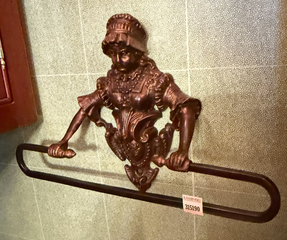 Brass Figural Towel Holder (1 of 2)