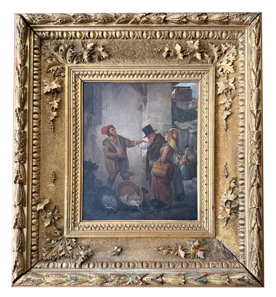 19thC Oil on Board in Giltwood Frame (1 of 6)
