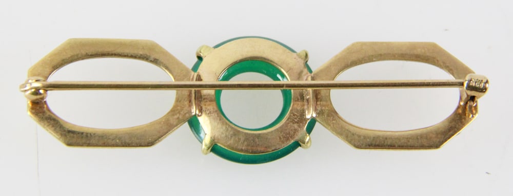 14k Gold Art Deco Pin - 6