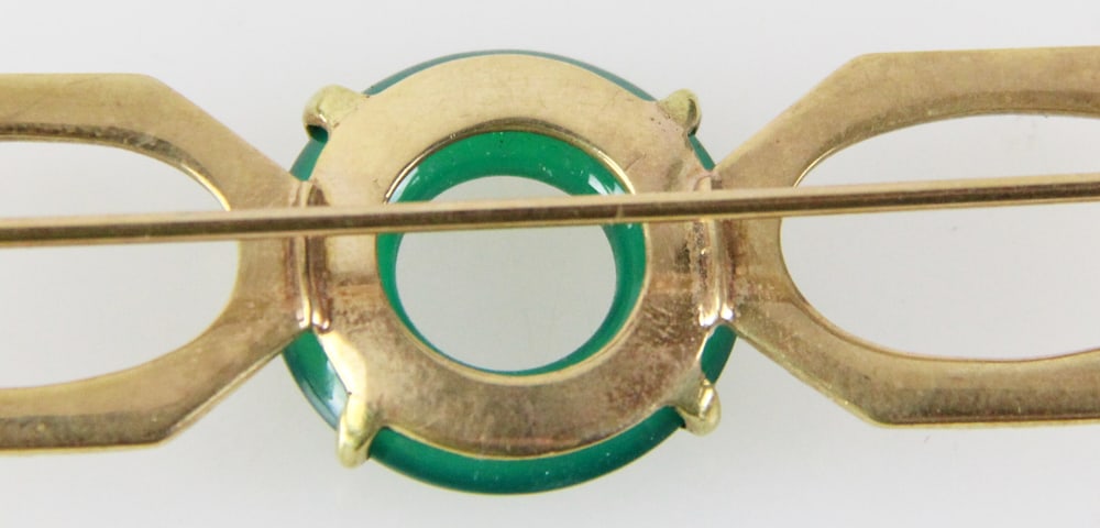 14k Gold Art Deco Pin - 7