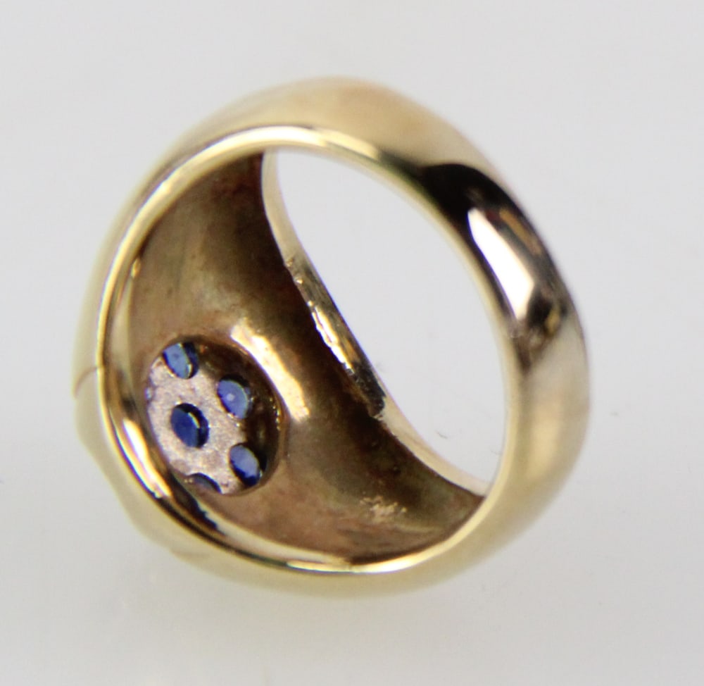 14k Gold and Opalite Cluster Ring - 9