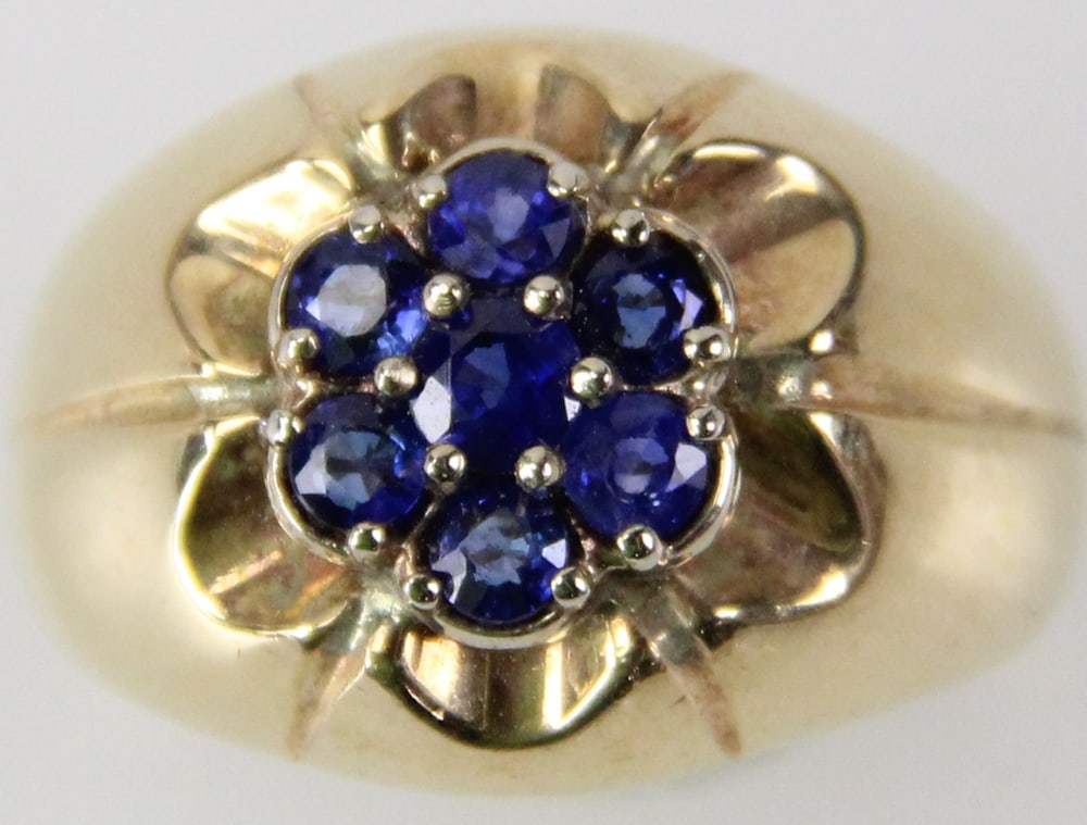 14k Gold and Opalite Cluster Ring - 2