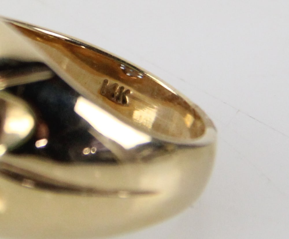 14k Gold and Opalite Cluster Ring - 4