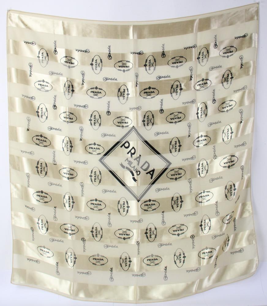 Prada Scarf: Prada scarf. Provenance: Littleton, Massachusetts collection.