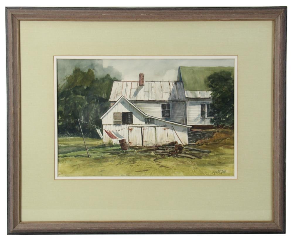 Robert Oliver, Autumn Barn, Vermont, Watercolor (1 of 8)