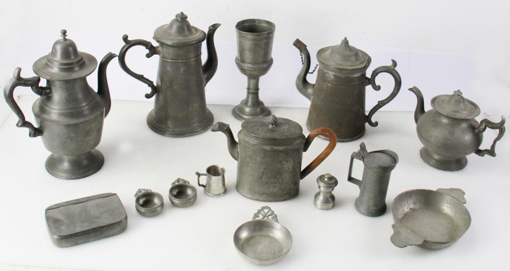 Group of Antique Pewter and Other Items (1 of 12)