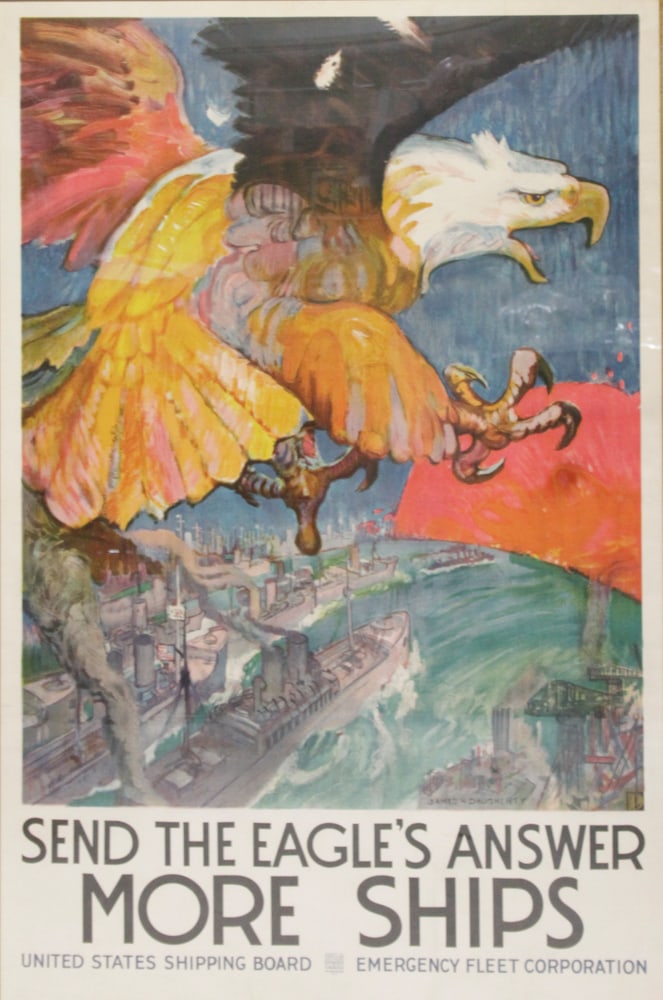 James H. Daugherty, "Send the Eagle's Answer", Lithograph - 2