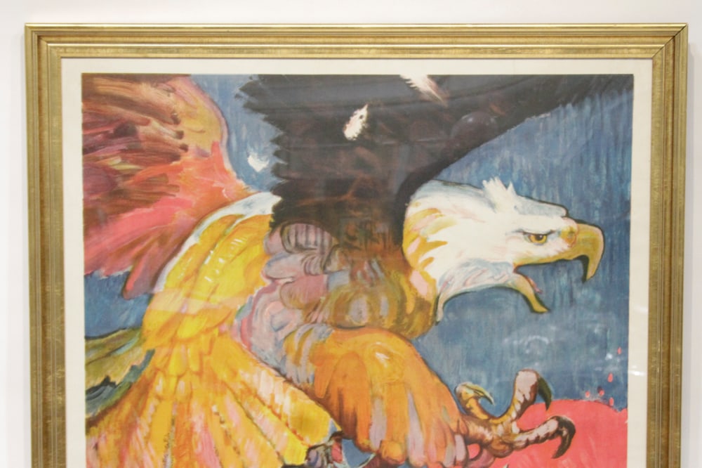 James H. Daugherty, "Send the Eagle's Answer", Lithograph - 4