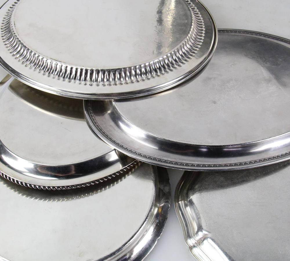 Assorted Silverplate Trays - 10
