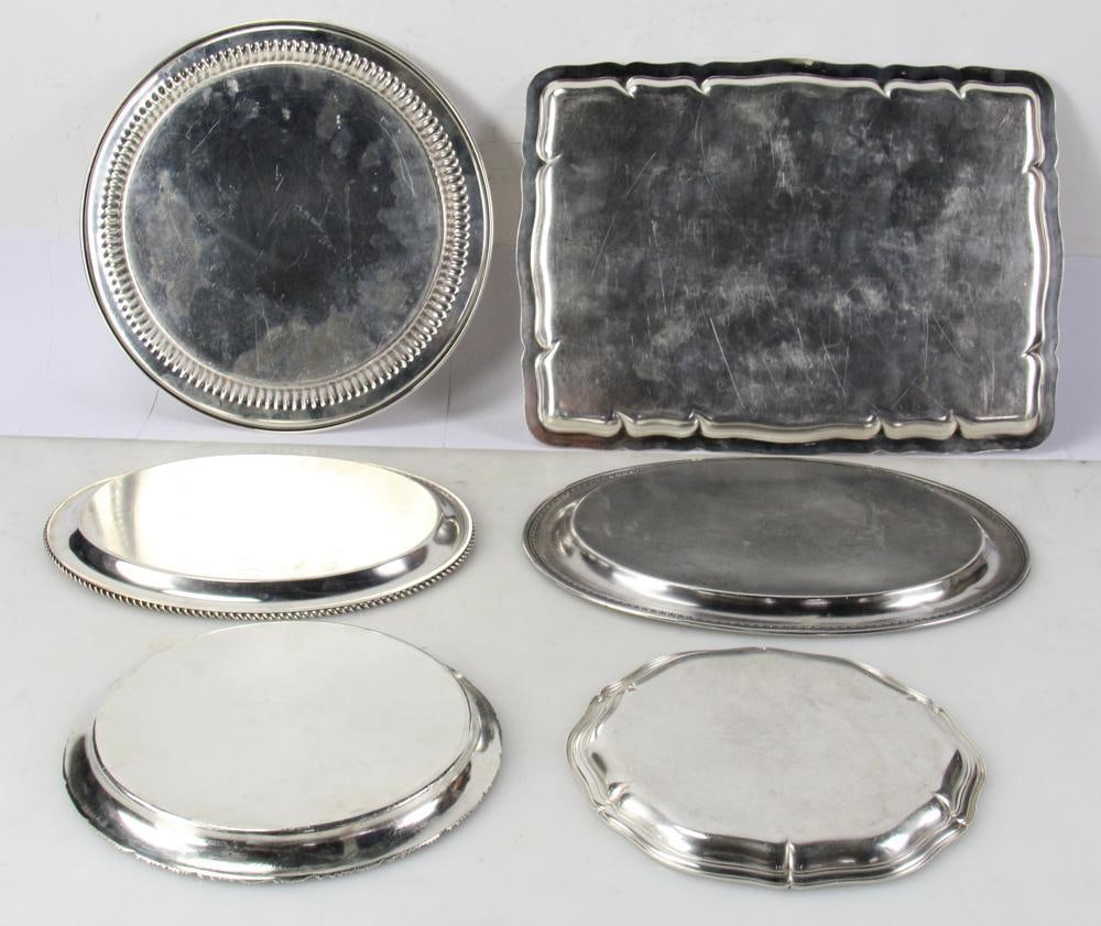 Assorted Silverplate Trays - 8