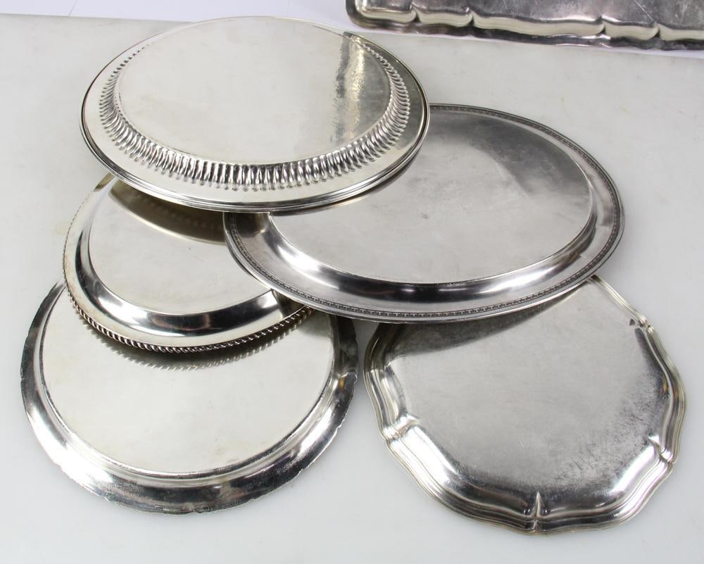 Assorted Silverplate Trays - 9
