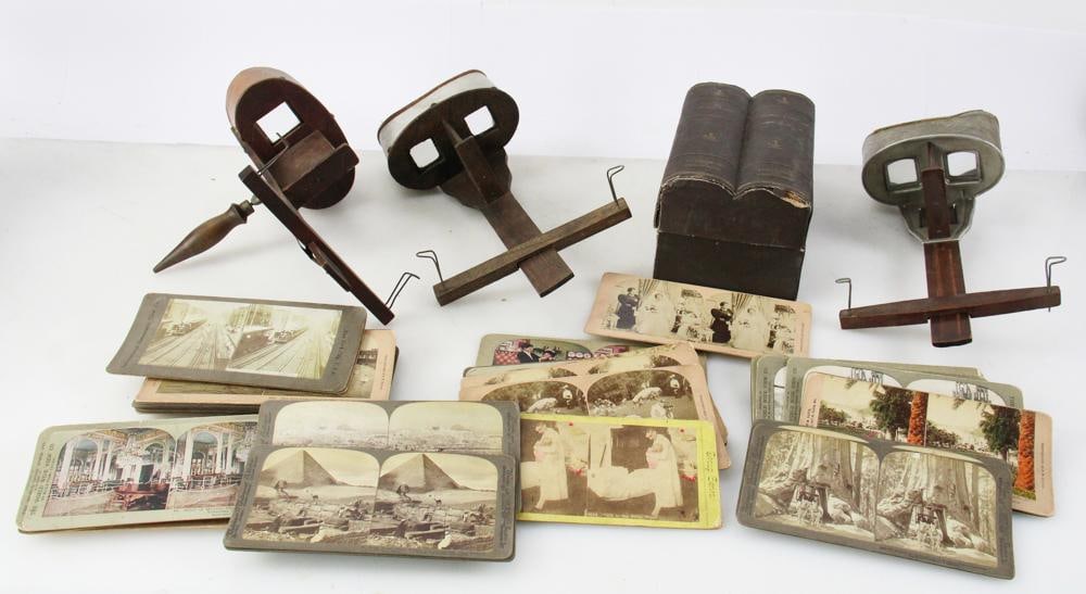 Antique Stereoview Cards and Viewer (1 of 9)