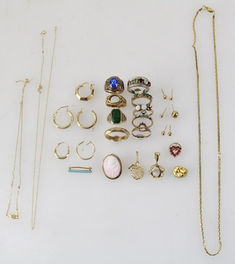 Assorted 14k and 10k Gold Jewelry and Dental Gold (1 of 13)