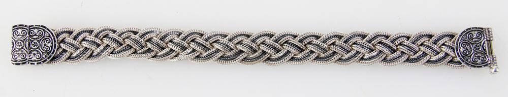 Vintage Bey Sim Turkish Braided Sterling Mesh Bracelet (1 of 9)