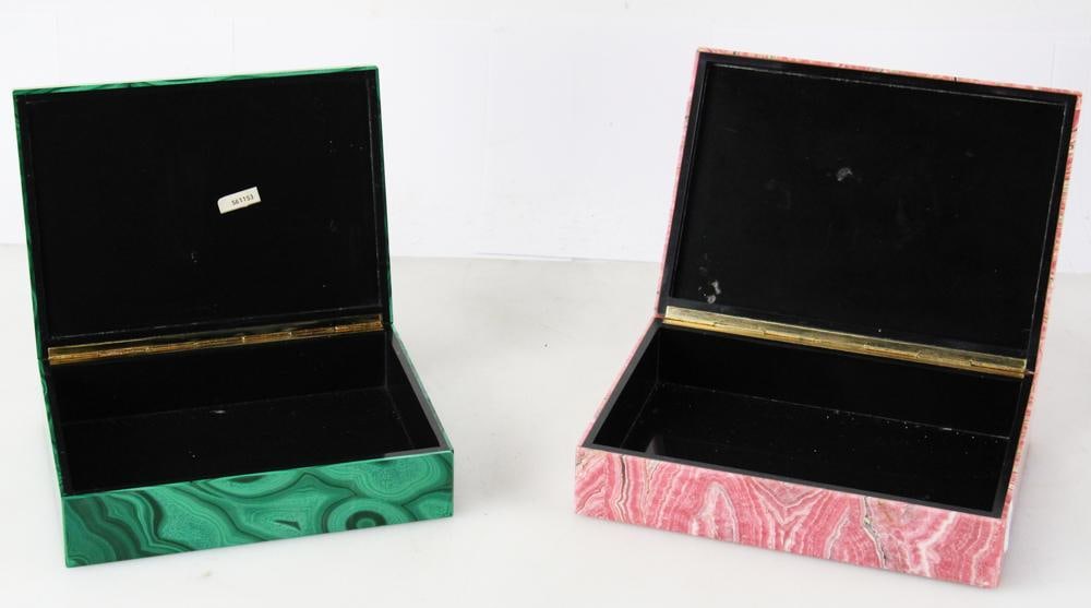 Malachite Box and Rose Marble Box - 4