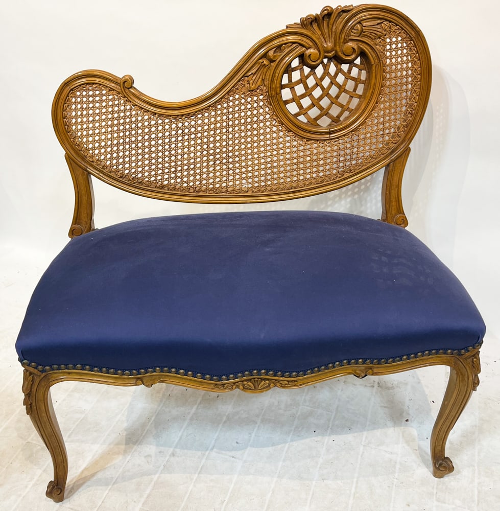 French Upholstered Settee - 2