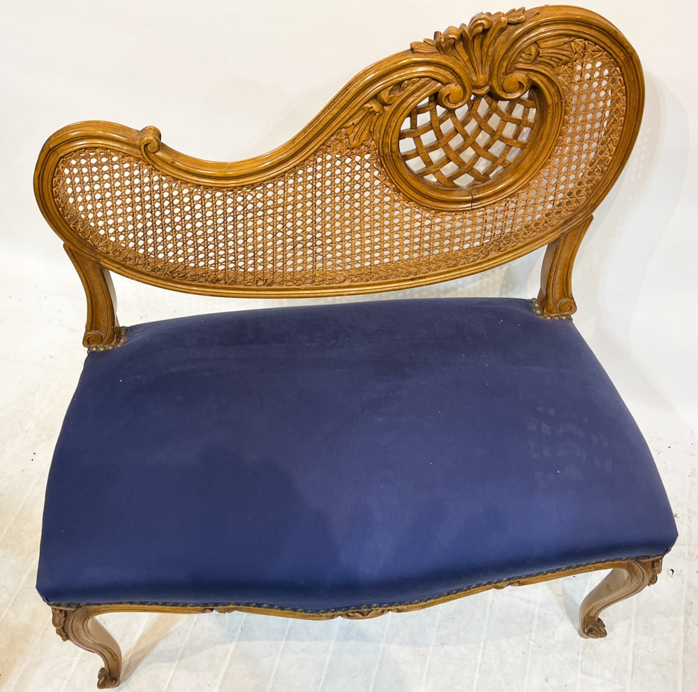 French Upholstered Settee - 3