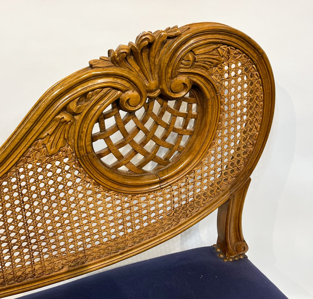 French Upholstered Settee - 4