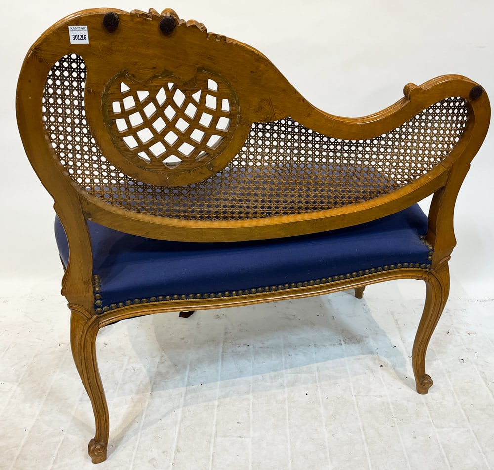 French Upholstered Settee - 5