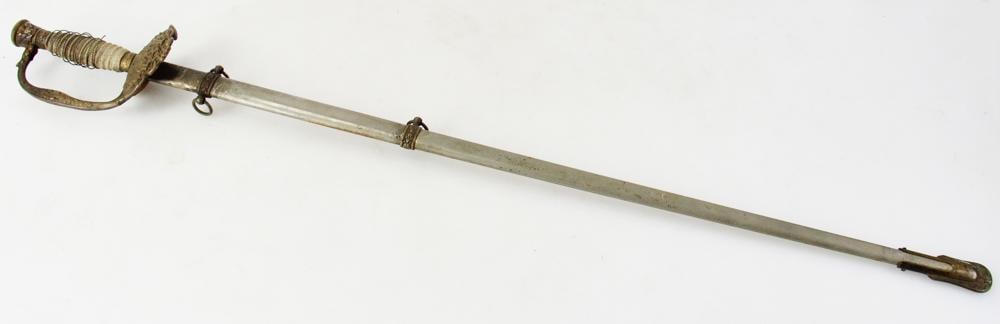 WWI Naval Ceremonial Sword by G.W. Simmons: WWI naval ceremonial sword made by G.W. Simmons of Boston, 36" x 31". Provenance: Pawtucket, Rhode Island collection.