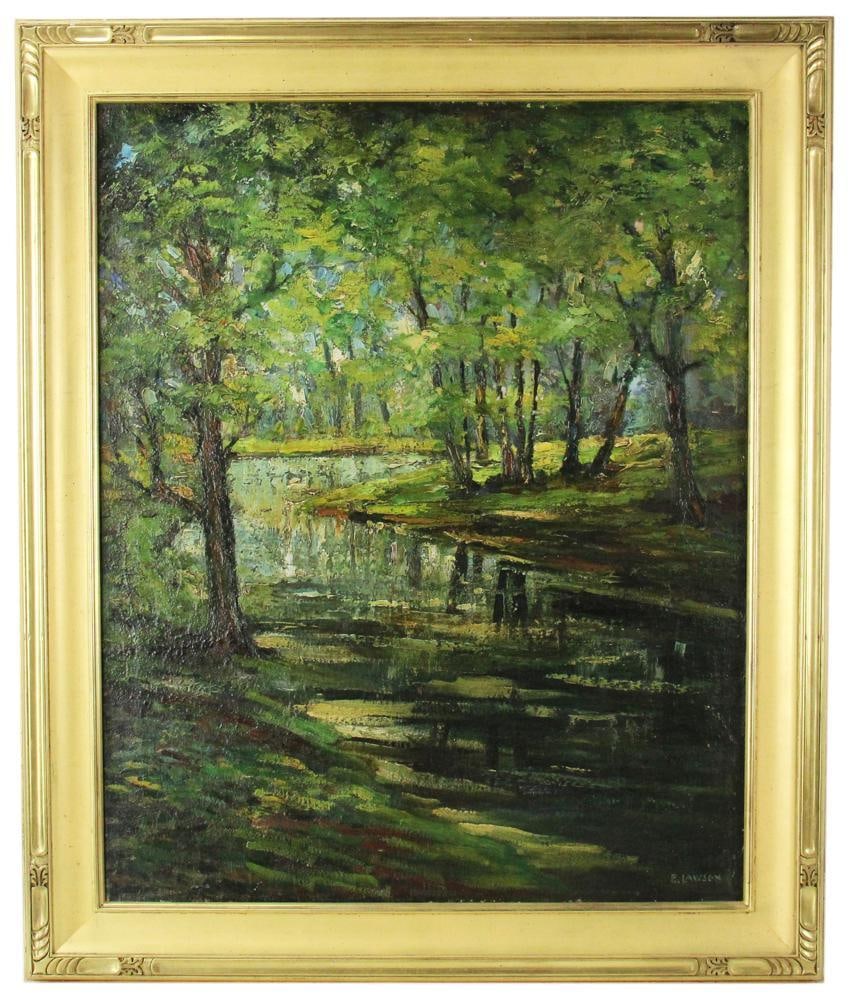 Ernest Lawson, Forest View, Oil on Canvas (1 of 6)