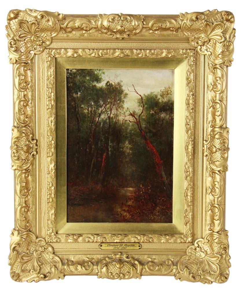 Homer Dodge Martin, Fall River Scene, Oil on Canvas (1 of 7)